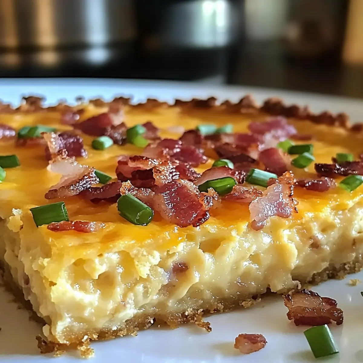 Mouthwatering Hash Brown Crust Bacon and Cheddar Quiche Magic
