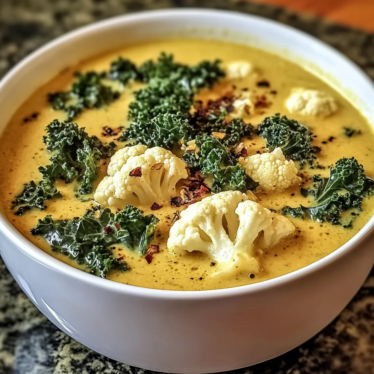 Curried Cauliflower And Kale Soup: Comfort in Every Bite