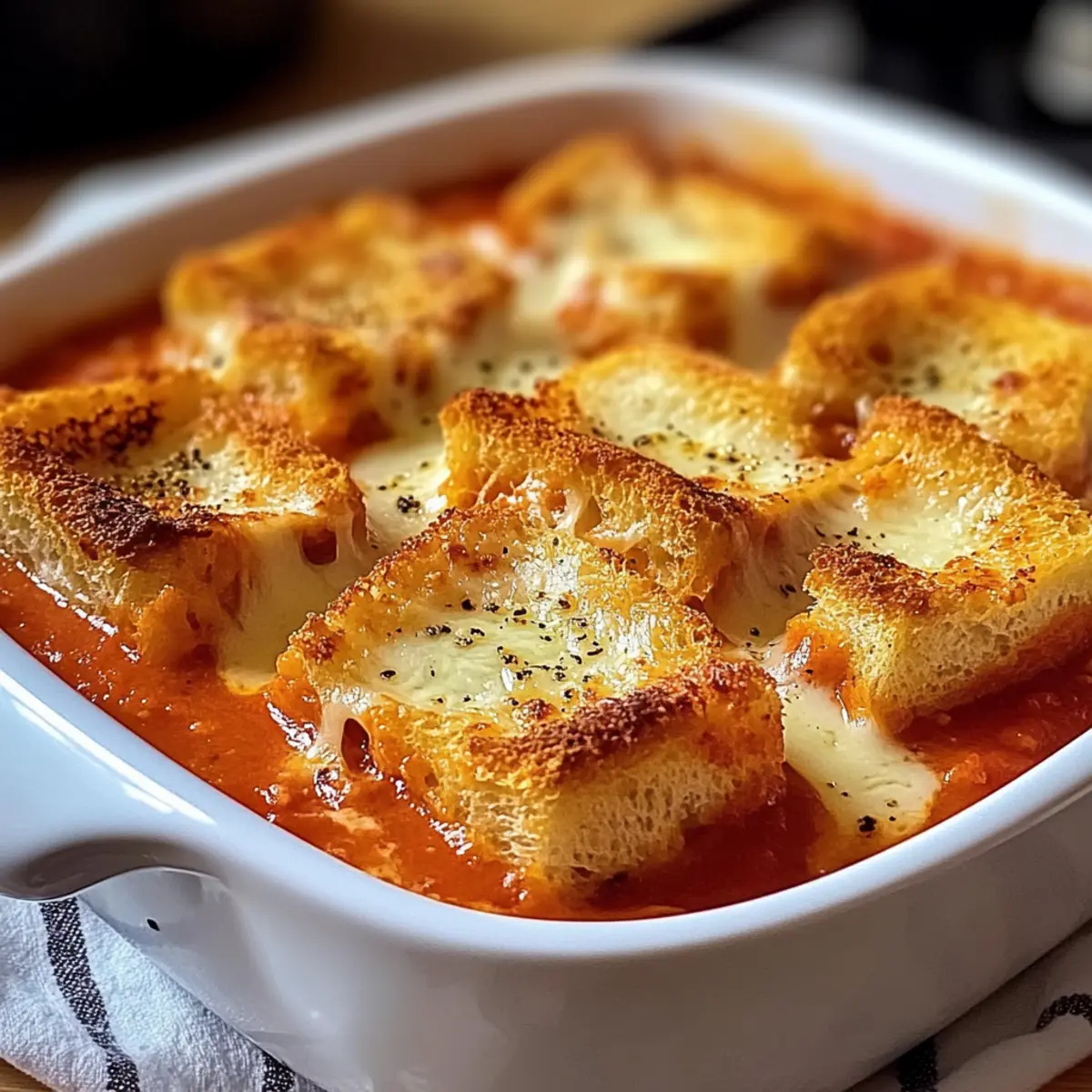 Cozy Tomato Soup and Grilled Cheese Casserole Delight