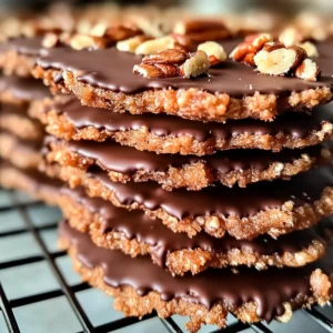 Decadent Chocolate Dipped Pecan Lace Cookies to Savor