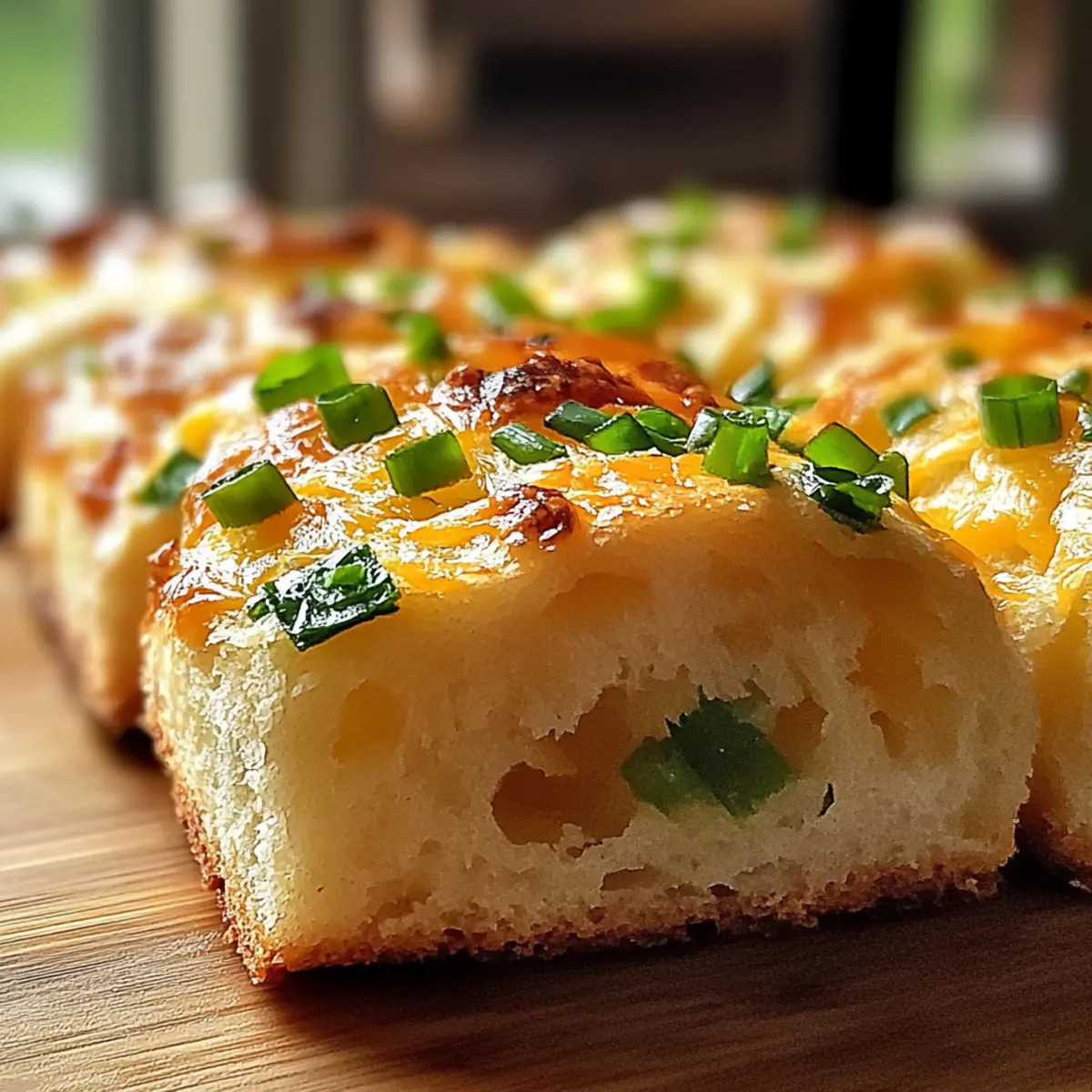 Cheddar Scallion English Muffin Bread for Your Breakfast Bliss