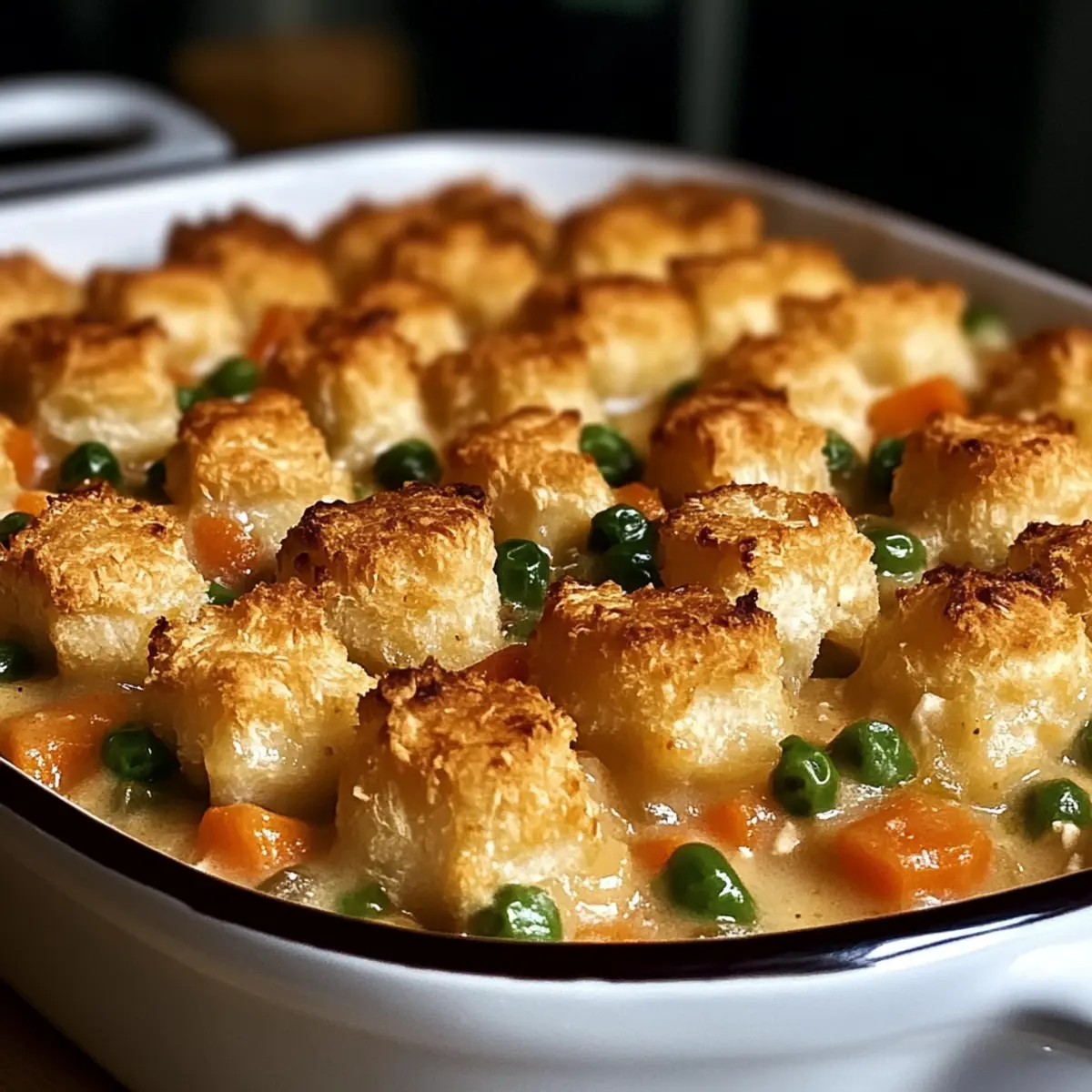 Comforting Chicken Pot Pie Tater Tot Casserole for Cozy Nights