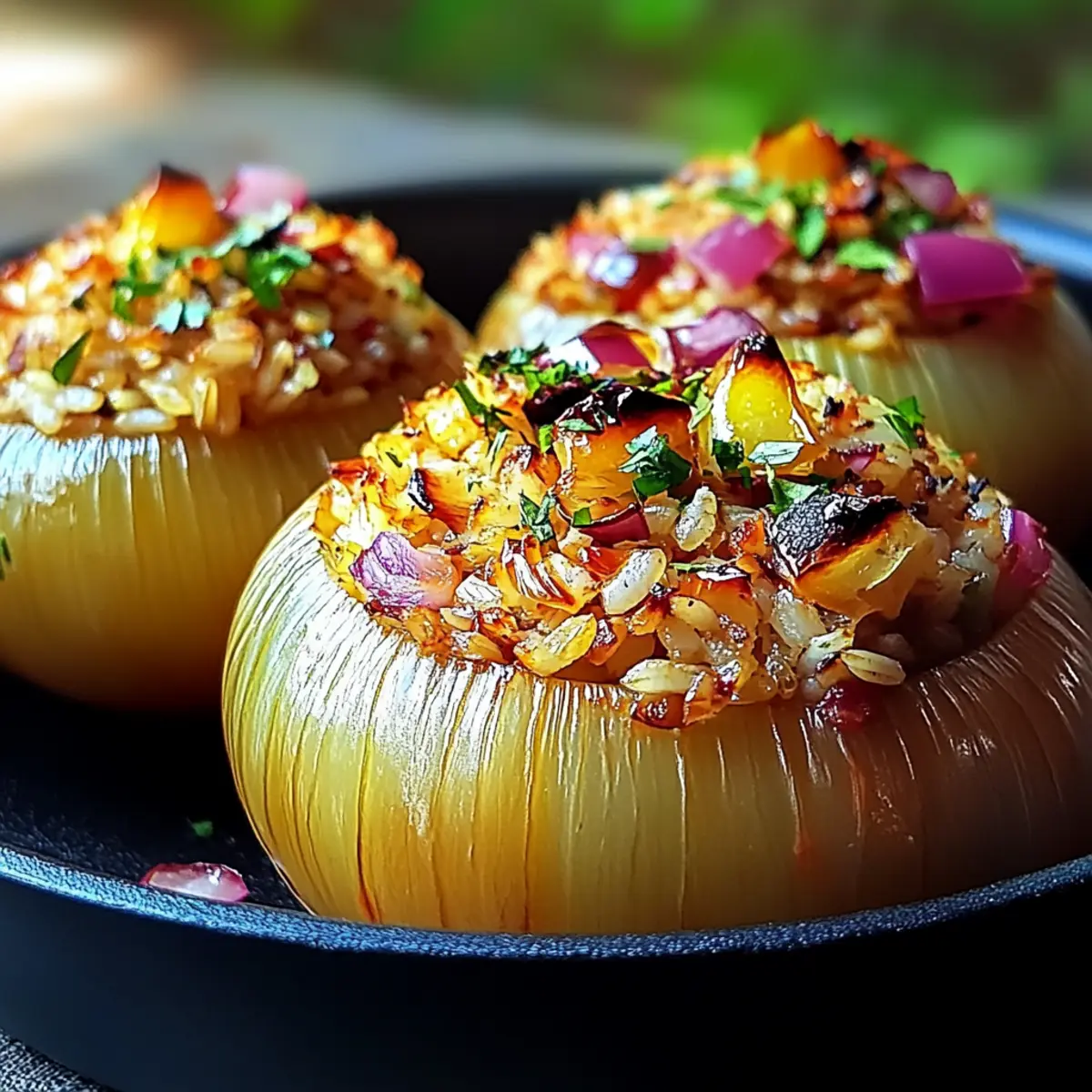 Jeweled Rice Stuffed Onions: A Vibrant Festive Delight
