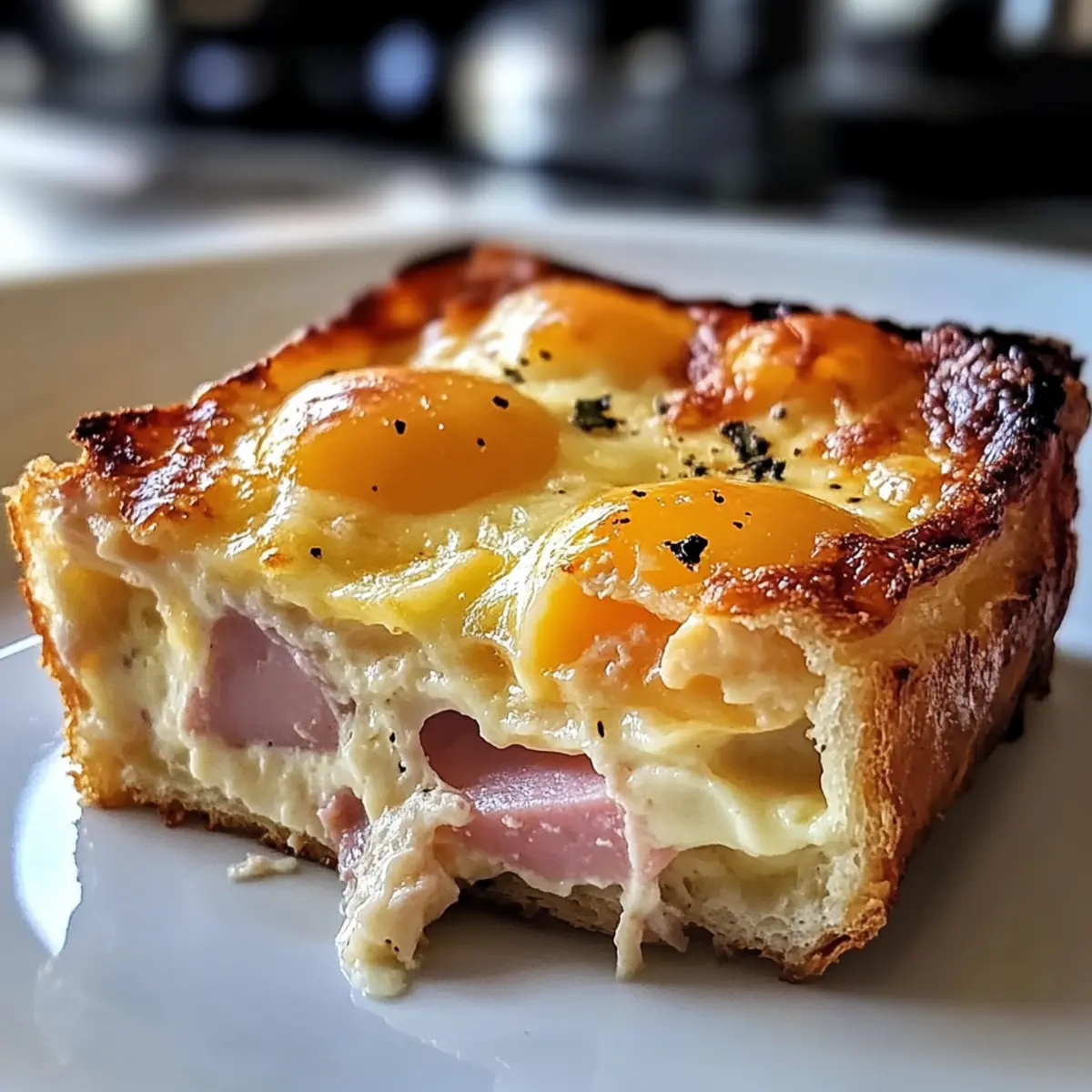 Mouthwatering Croque Madame Breakfast Casserole for Brunch Bliss