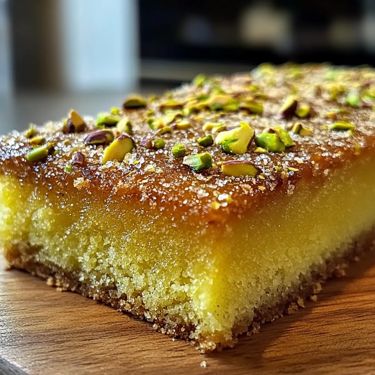Indulge in Buttery Pistachio Gooey Butter Cake Bliss