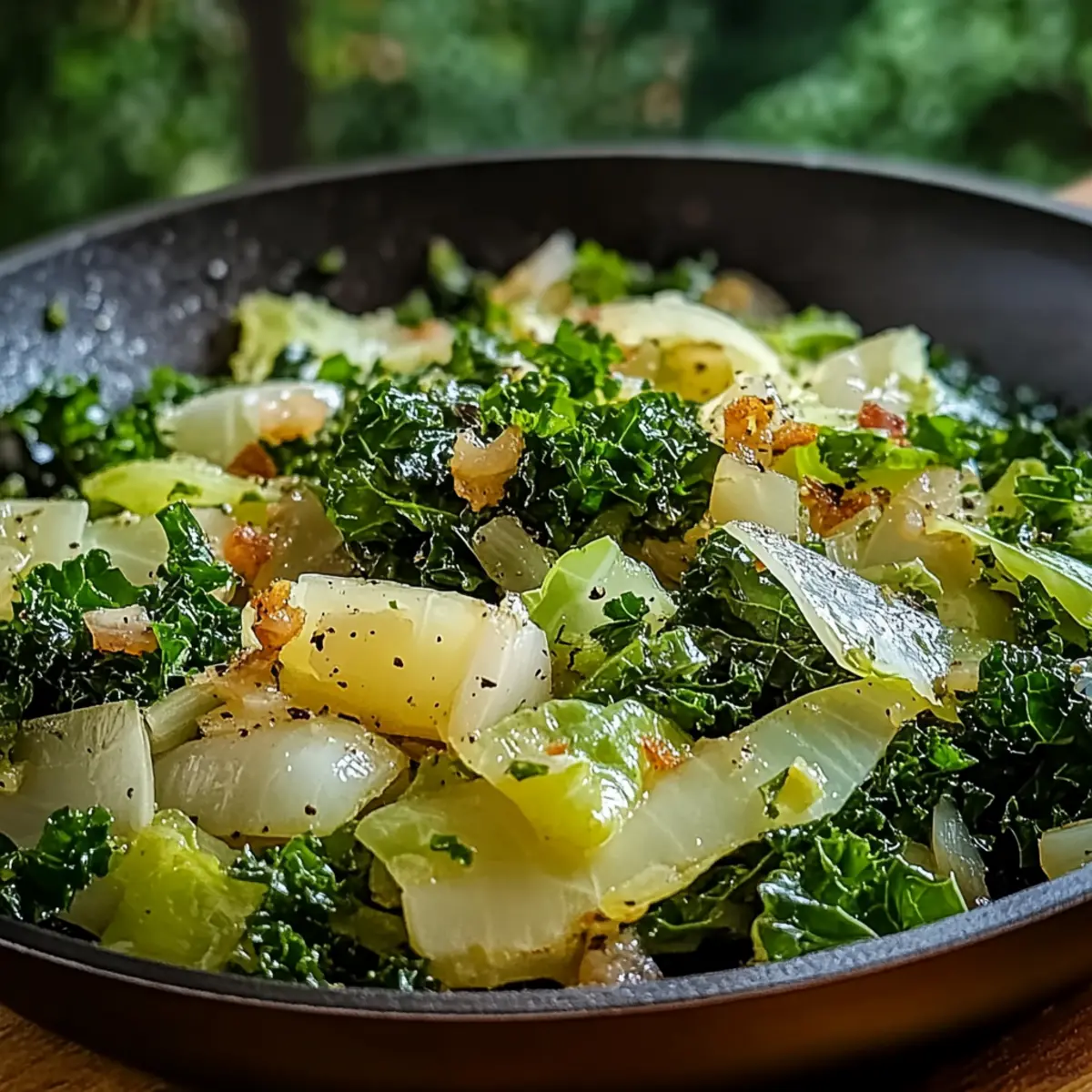 Garlic Sautéed Cabbage Kale Skillet: A Flavorful Healthy Delight