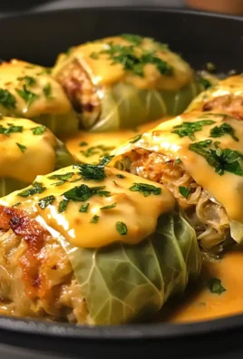 Heavenly Stuffed Cabbage Rolls with Zesty Egg-Lemon Sauce