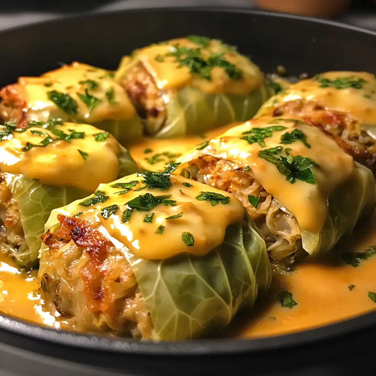 Heavenly Stuffed Cabbage Rolls with Zesty Egg-Lemon Sauce