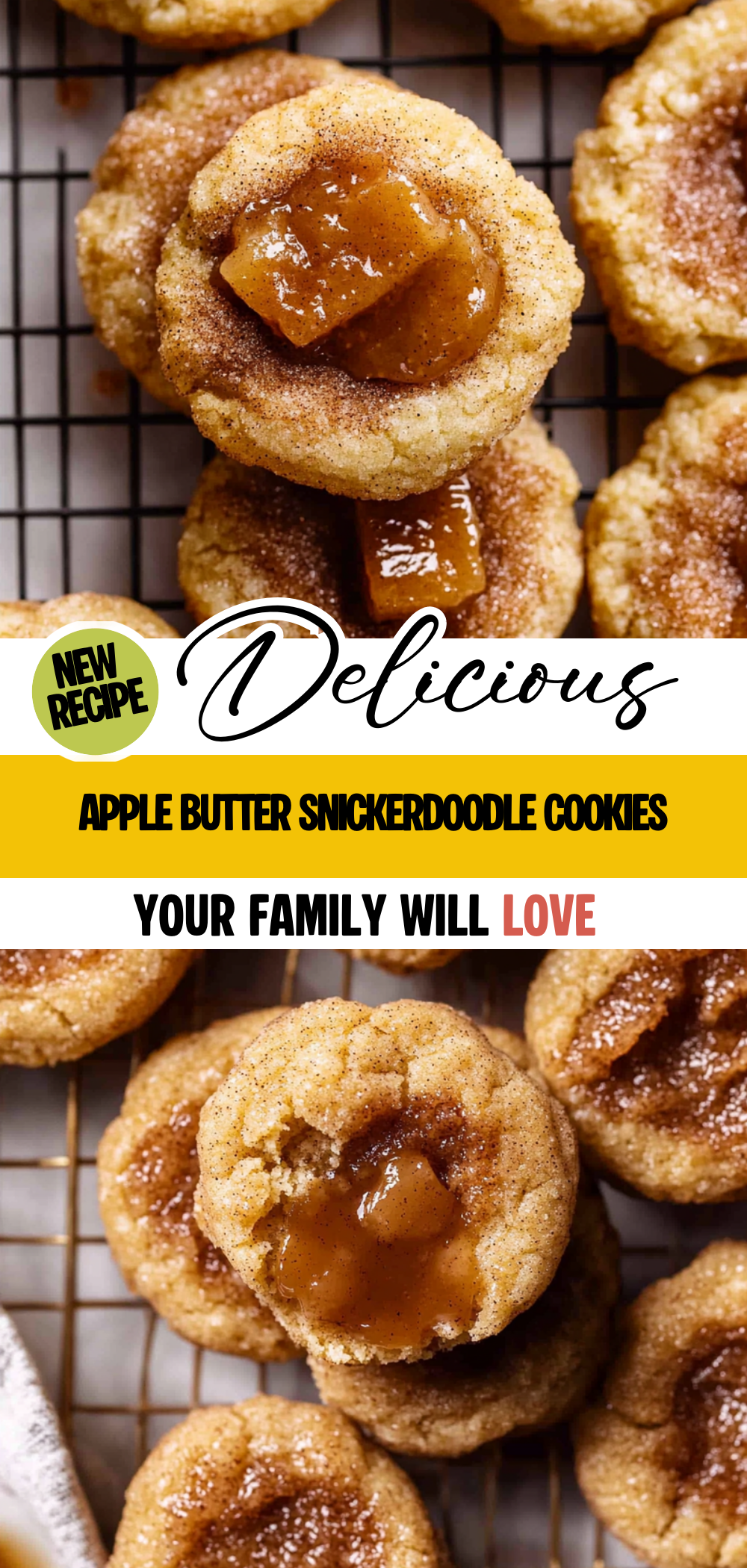 Apple Butter Snickerdoodle Cookies