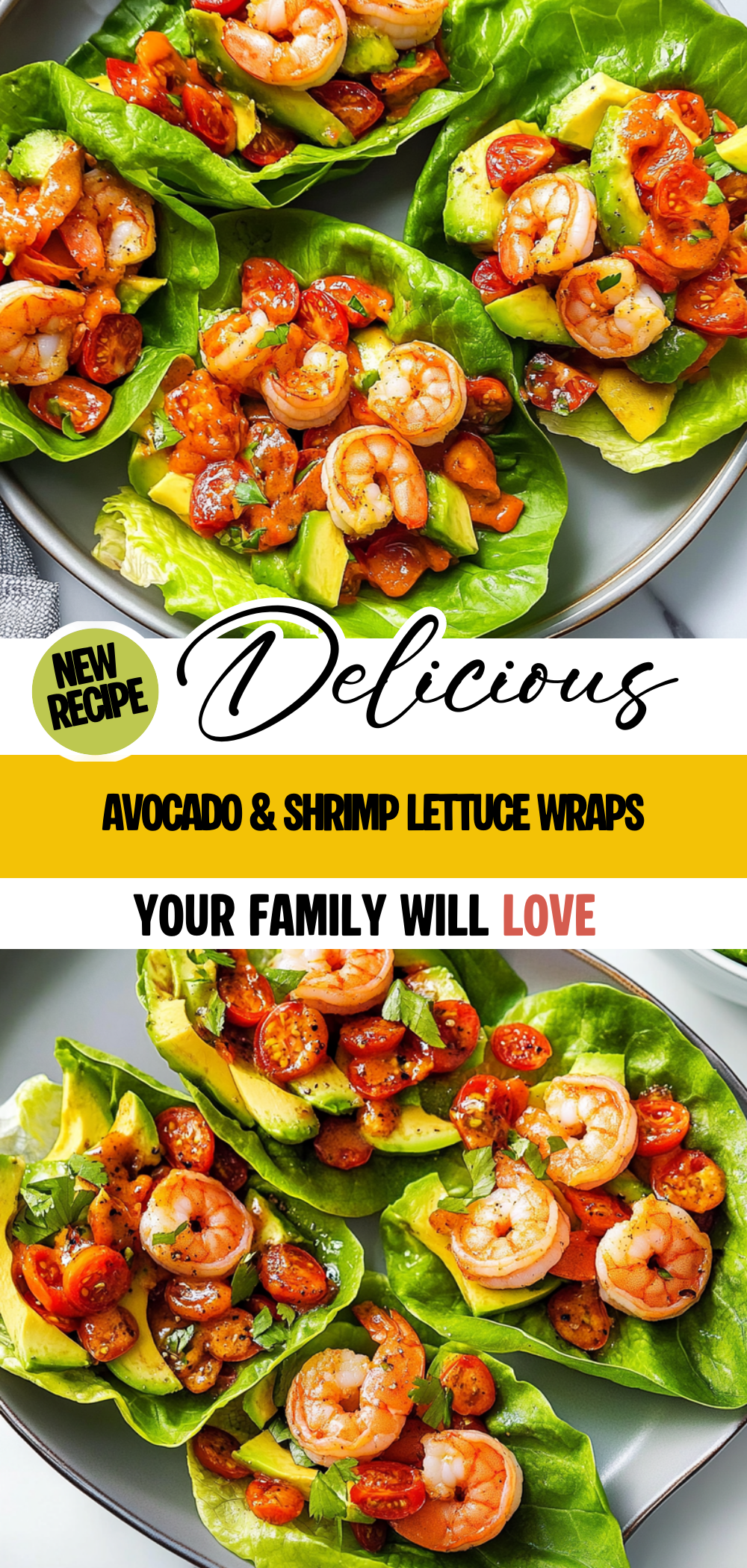 Avocado & Shrimp Lettuce Wraps