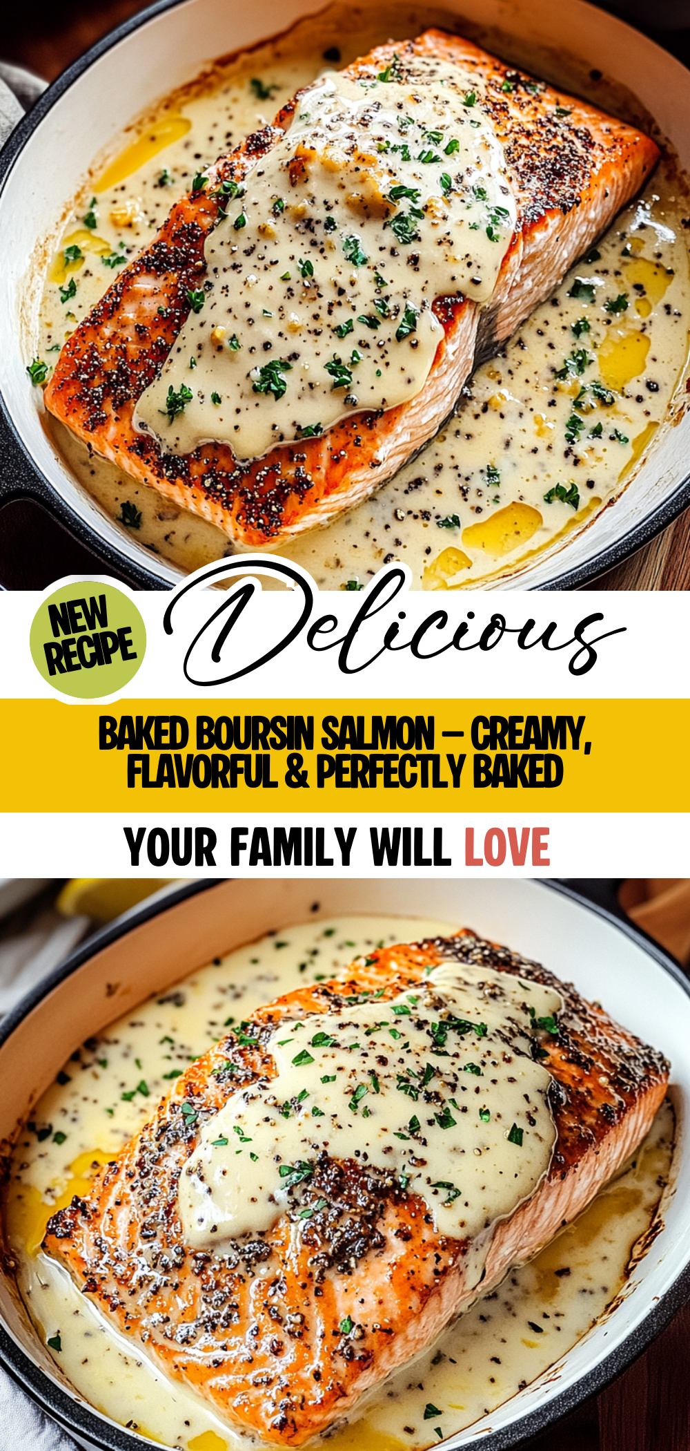 Baked Boursin Salmon – Creamy, Flavorful & Perfectly Baked