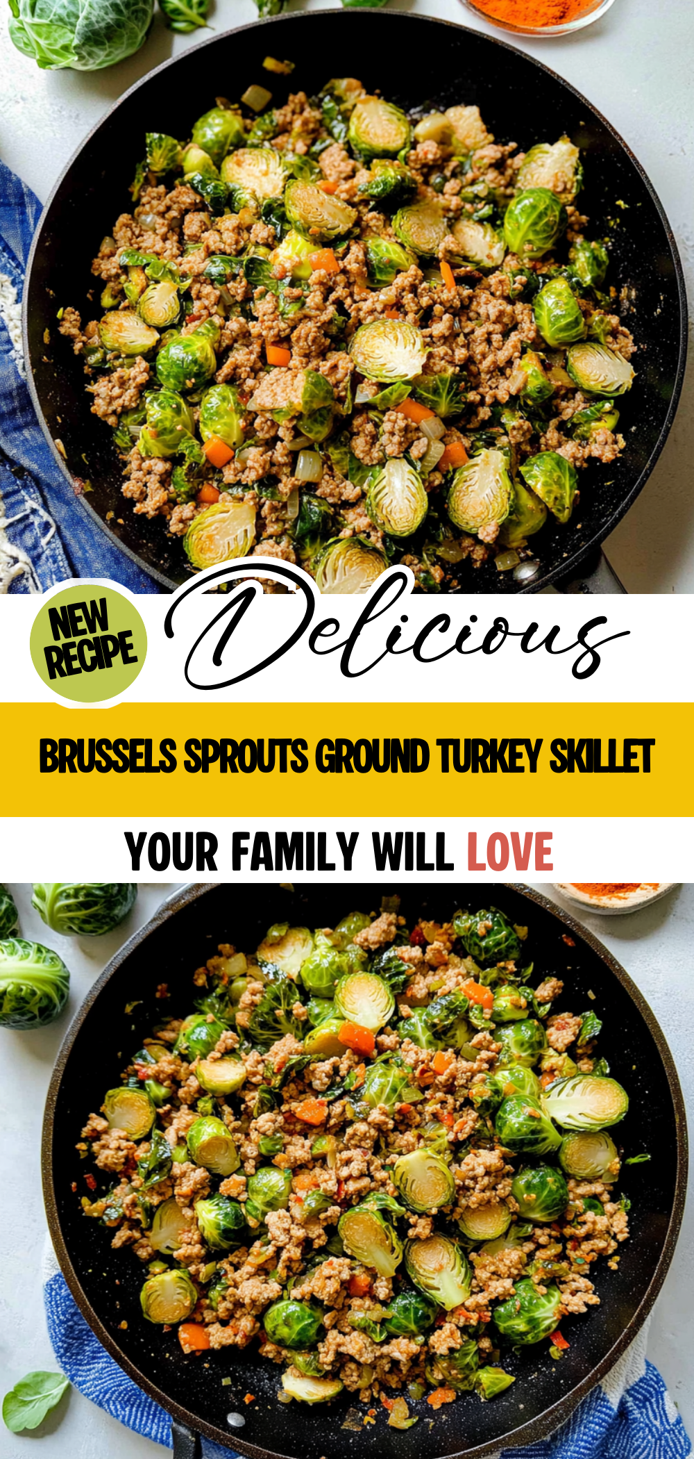 Brussels Sprouts Ground Turkey Skillet