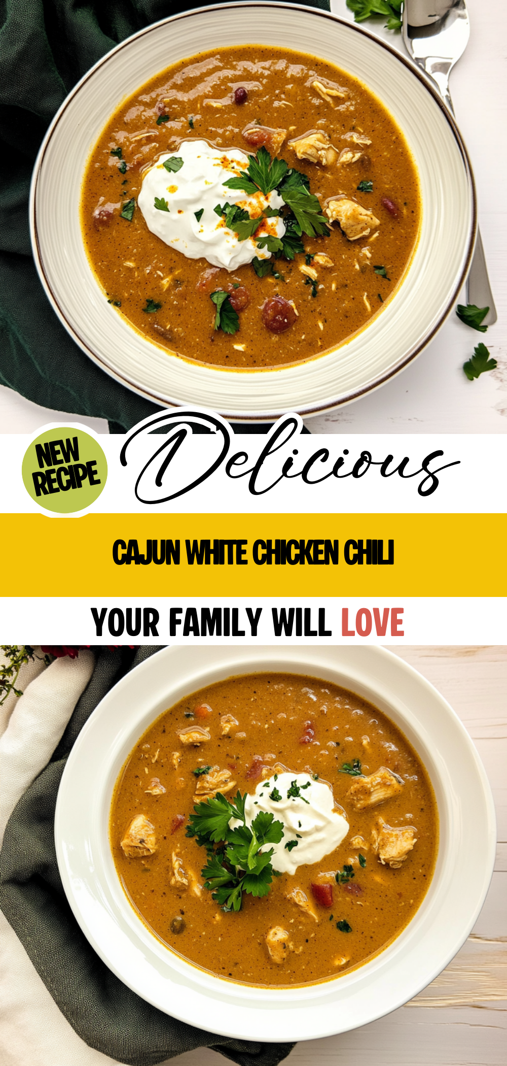 Cajun White Chicken Chili