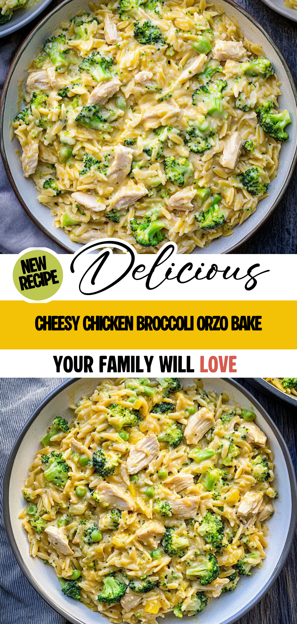 Cheesy Chicken Broccoli Orzo