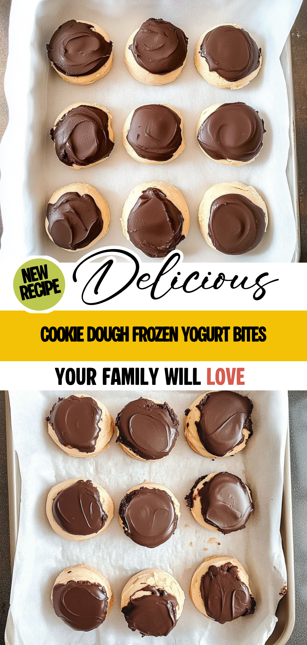 Cookie Dough Frozen Yogurt Bites