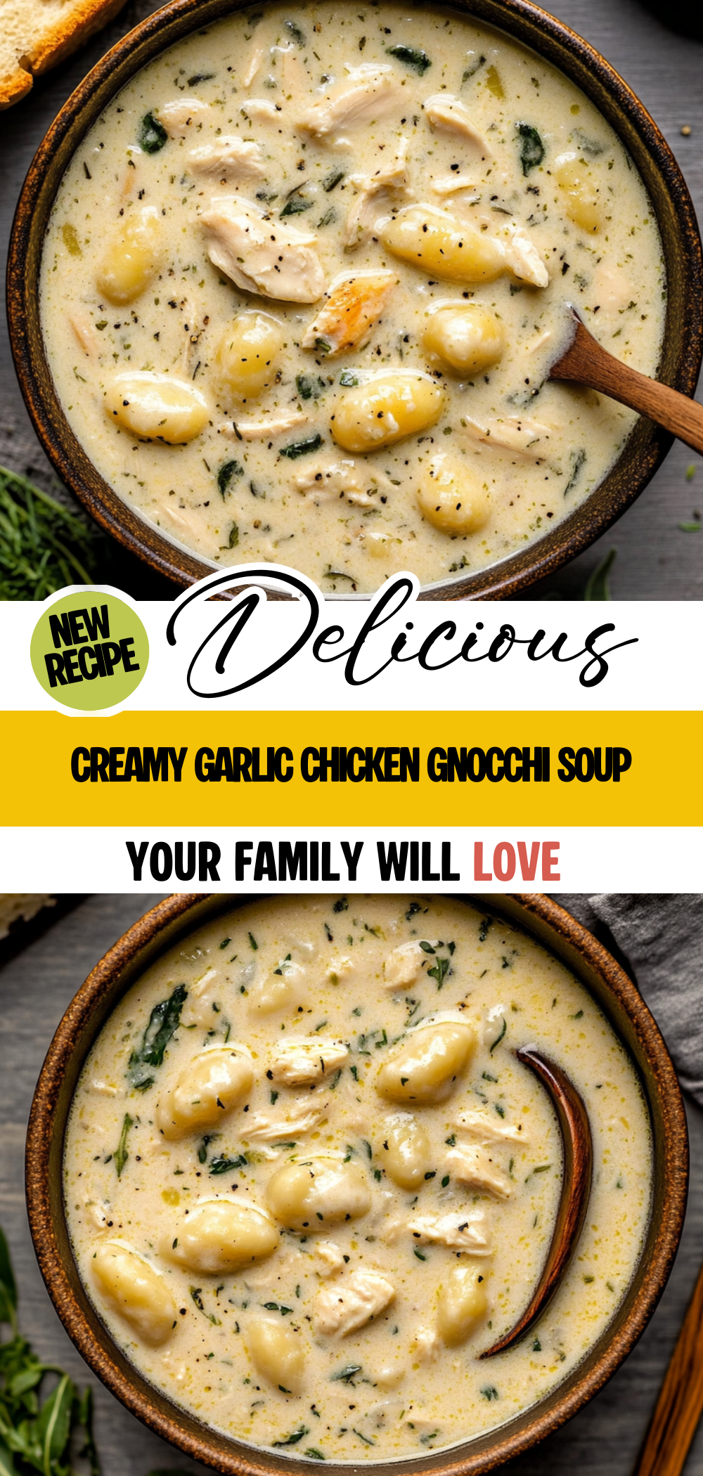 Creamy Garlic Chicken Gnocchi Soup