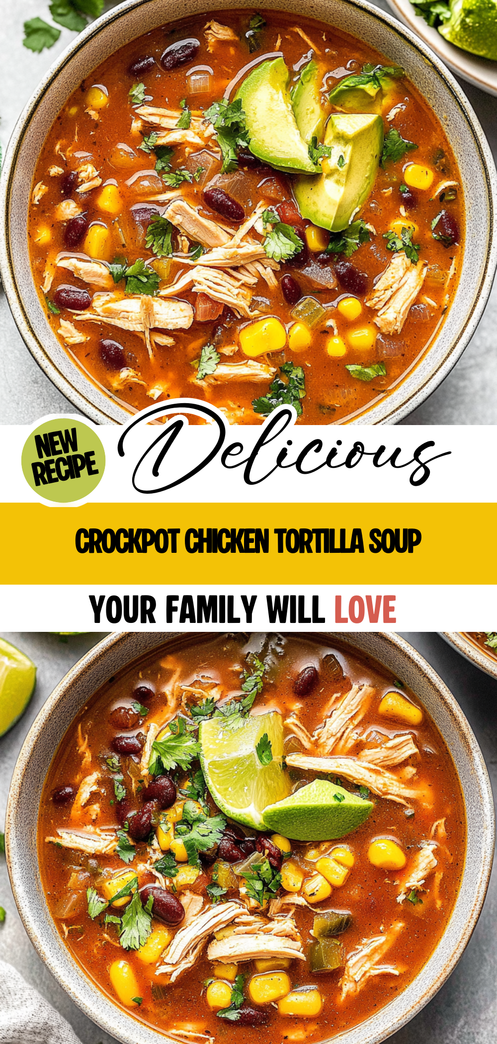 Crockpot Chicken Tortilla Soup