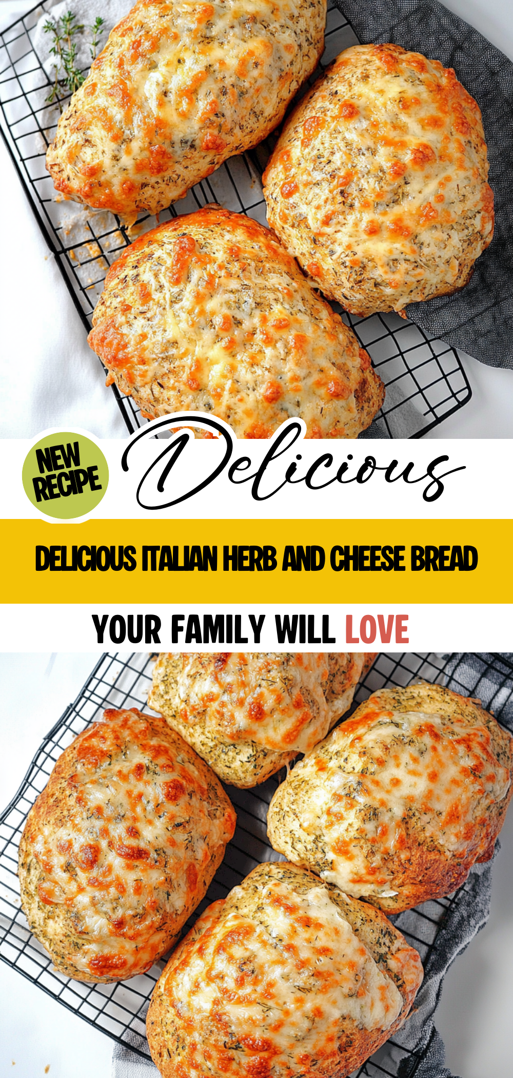 Delicious Italian Herb and Cheese Bread