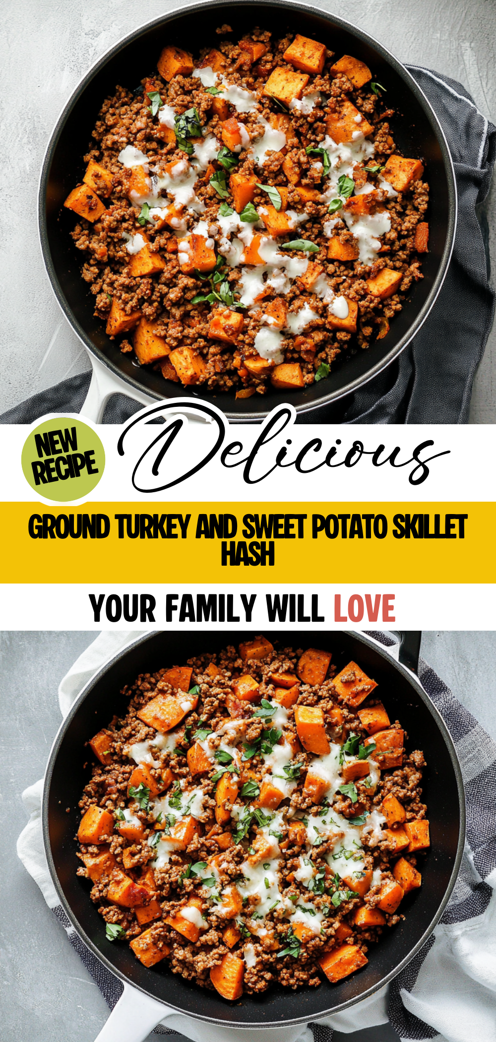 Ground Turkey and Sweet Potato Skillet