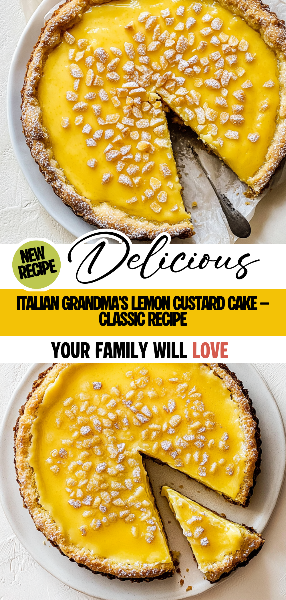 Italian Grandma’s Lemon Custard Cake – Classic Recipe