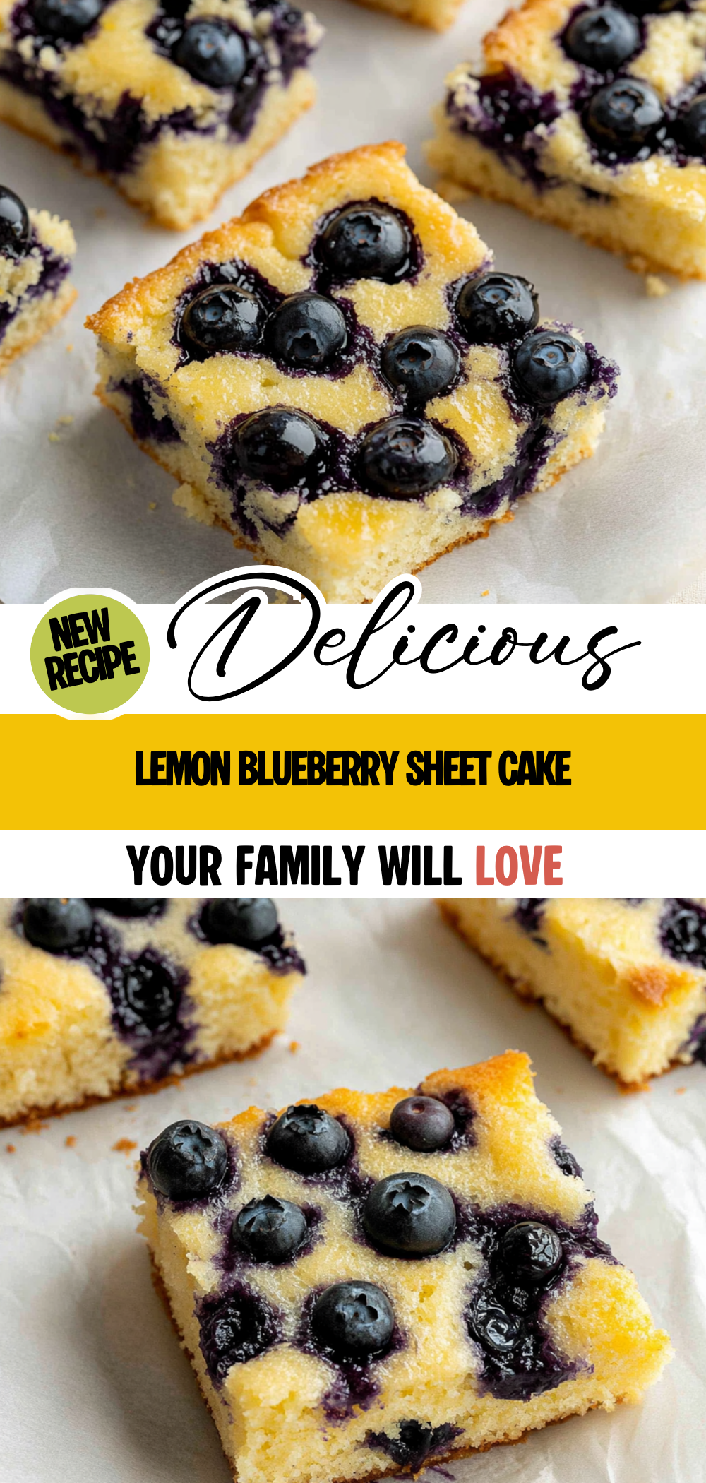 Lemon Blueberry Sheet Cake