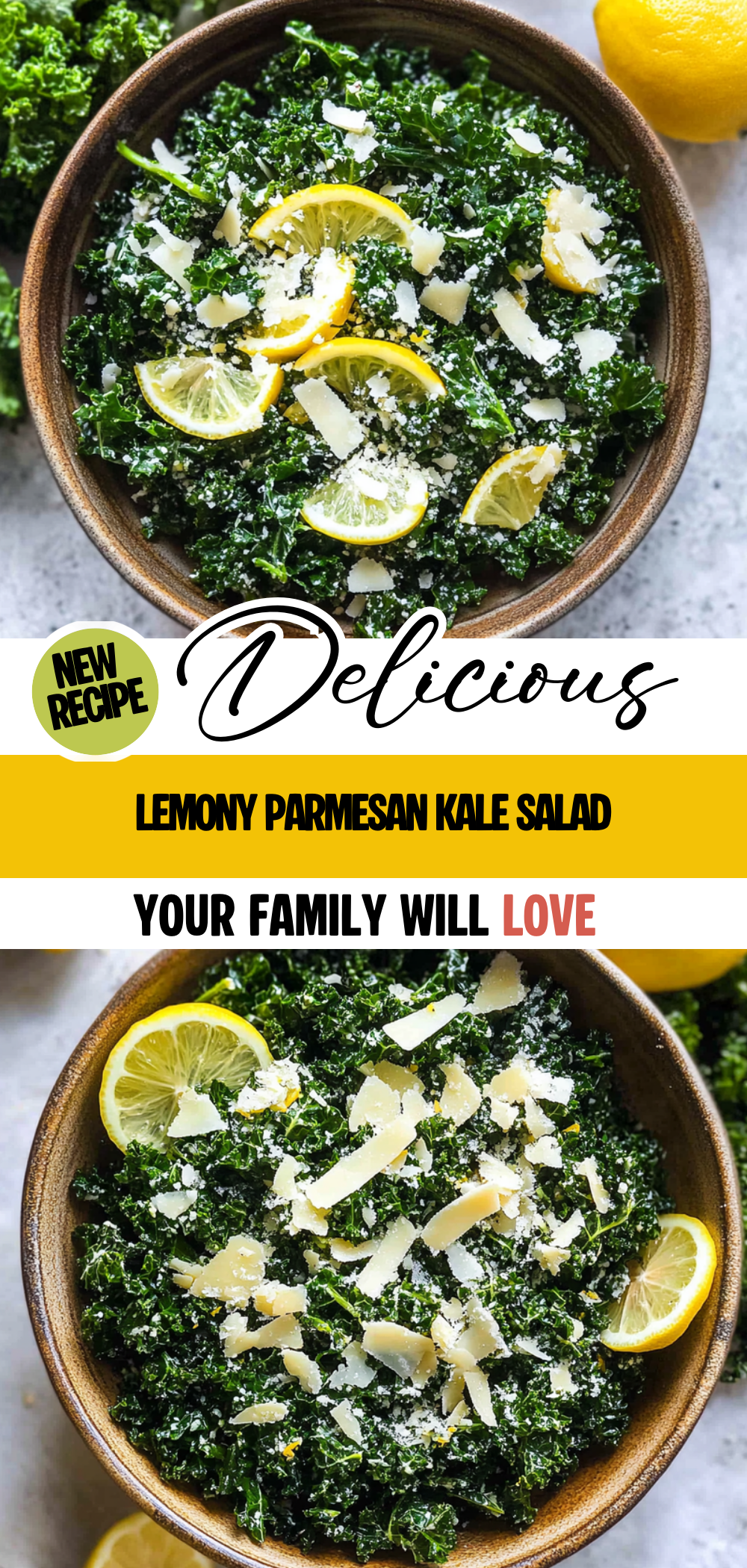 Lemony Parmesan Kale Salad