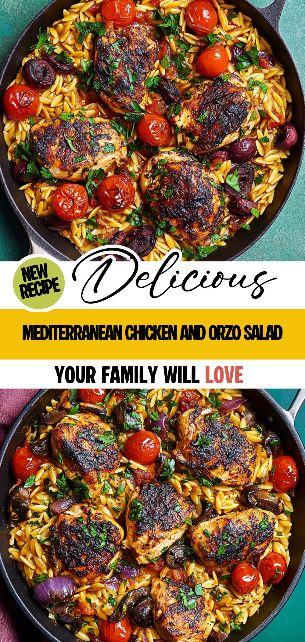 Mediterranean Chicken and Orzo
