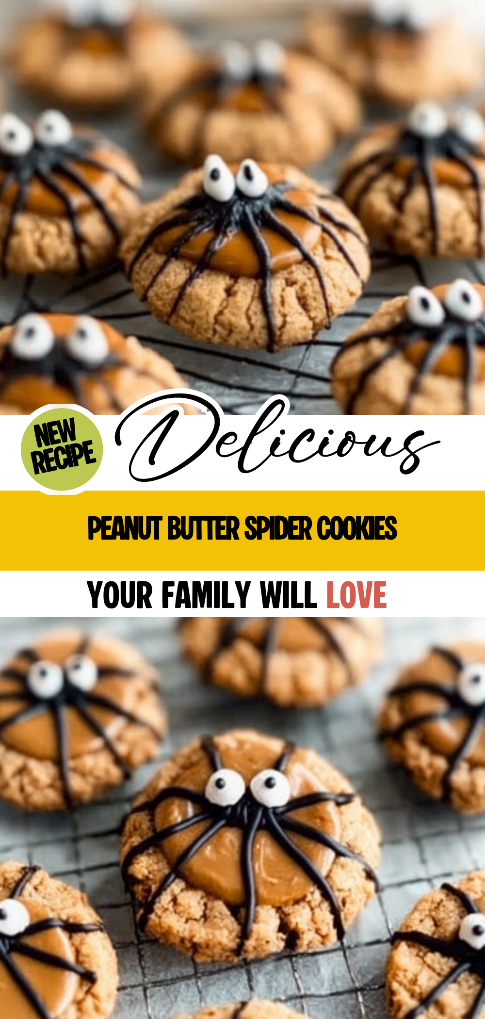 Peanut Butter Spider Cookies