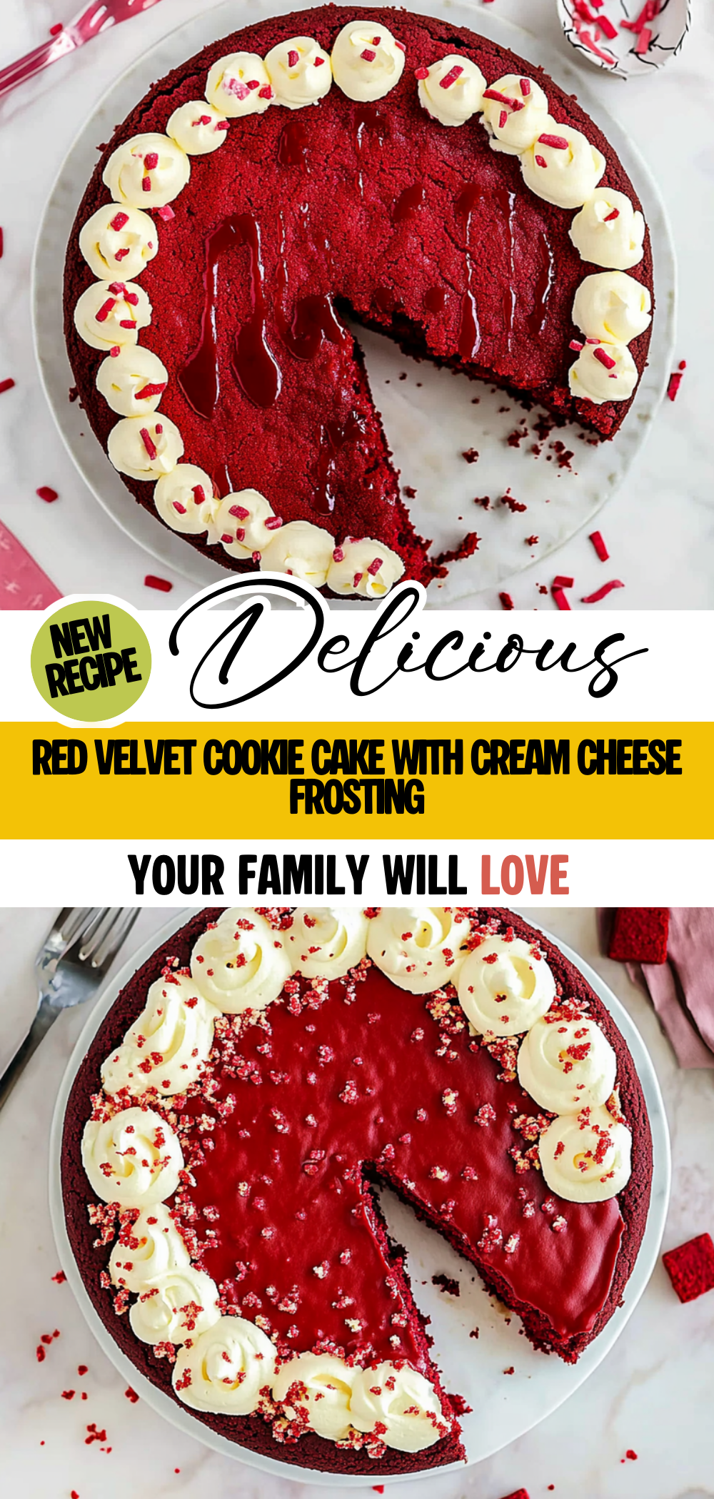 Red Velvet Cookie Cake