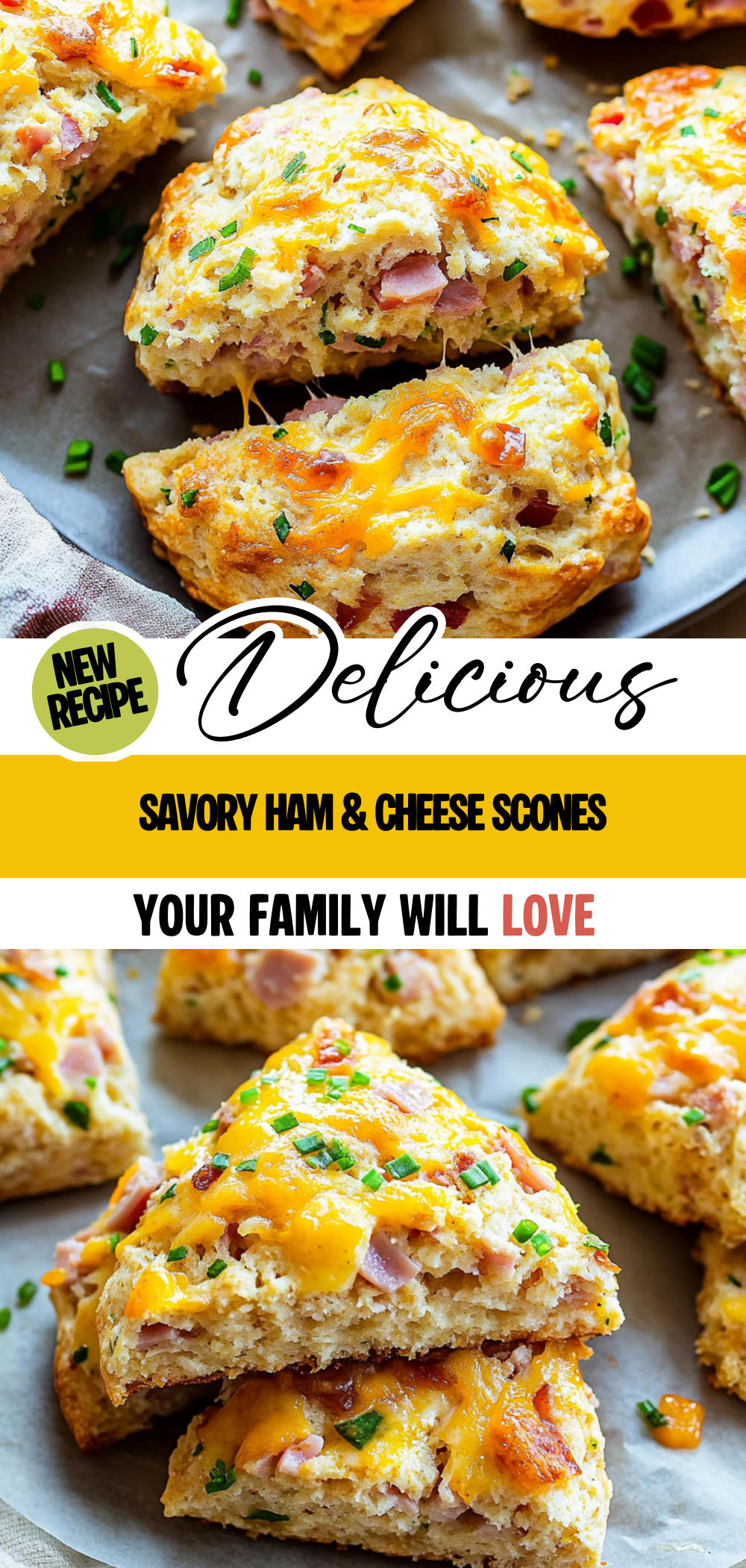 Savory Ham & Cheese Scones