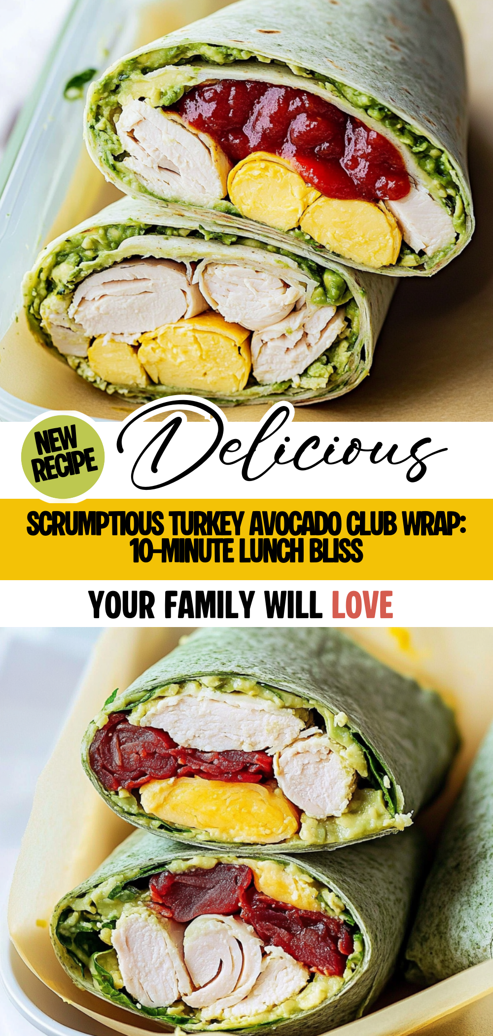 Scrumptious Turkey Avocado Club Wrap: 10-Minute Lunch Bliss