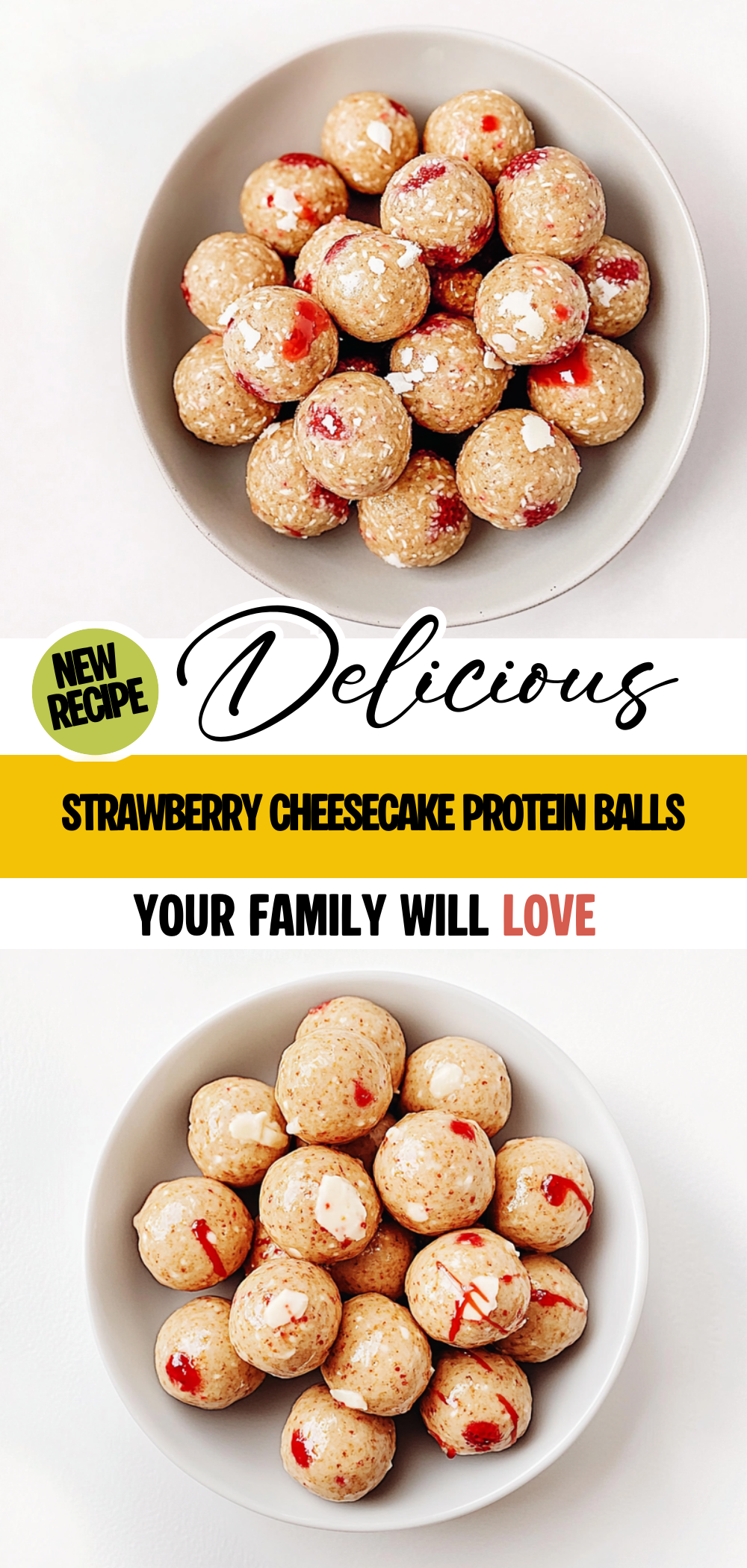 Strawberry Cheesecake Protein Balls