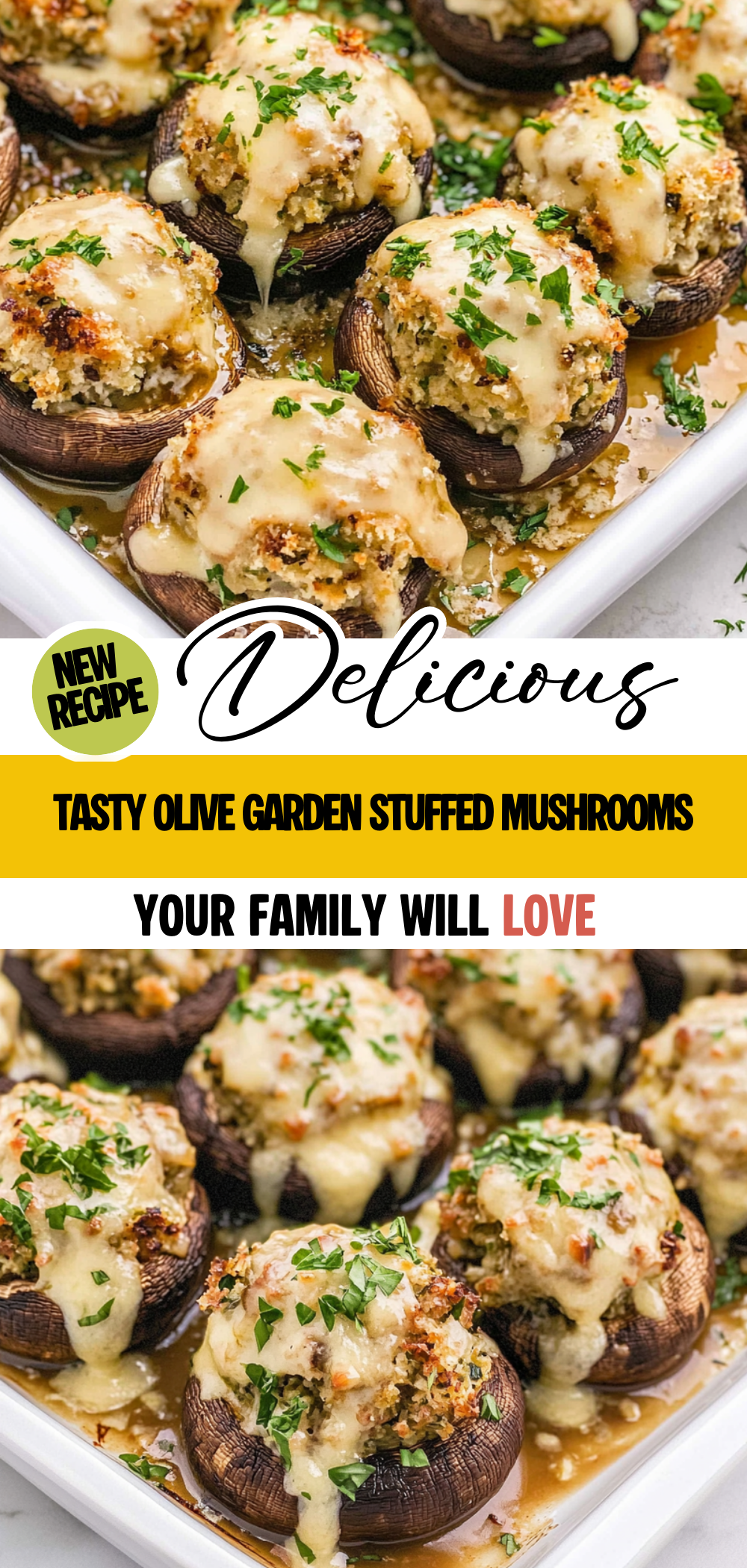 Tasty Olive Garden Stuffed Mushrooms