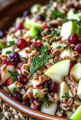 Fresh Cranberry Apple Farro Salad for a Flavorful Holiday Delight