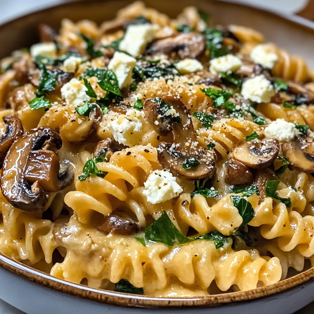 Creamy Baked Feta Pasta with Mushrooms for Cozy Nights